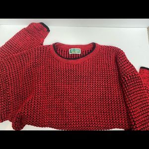 Vintage Ivy club classic sweater red and black